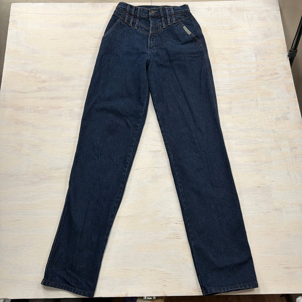Rocky Mountain Jeans Vintage High Waist Pleated Western 29/9 Dark Wash Women